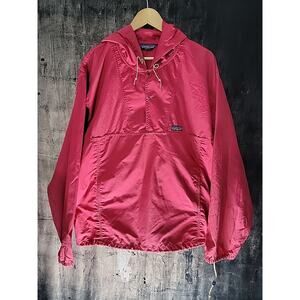 Vintage Patagonia Anorak Storm Rain Waterproof Hooded Pullover Pink XL MADE USA